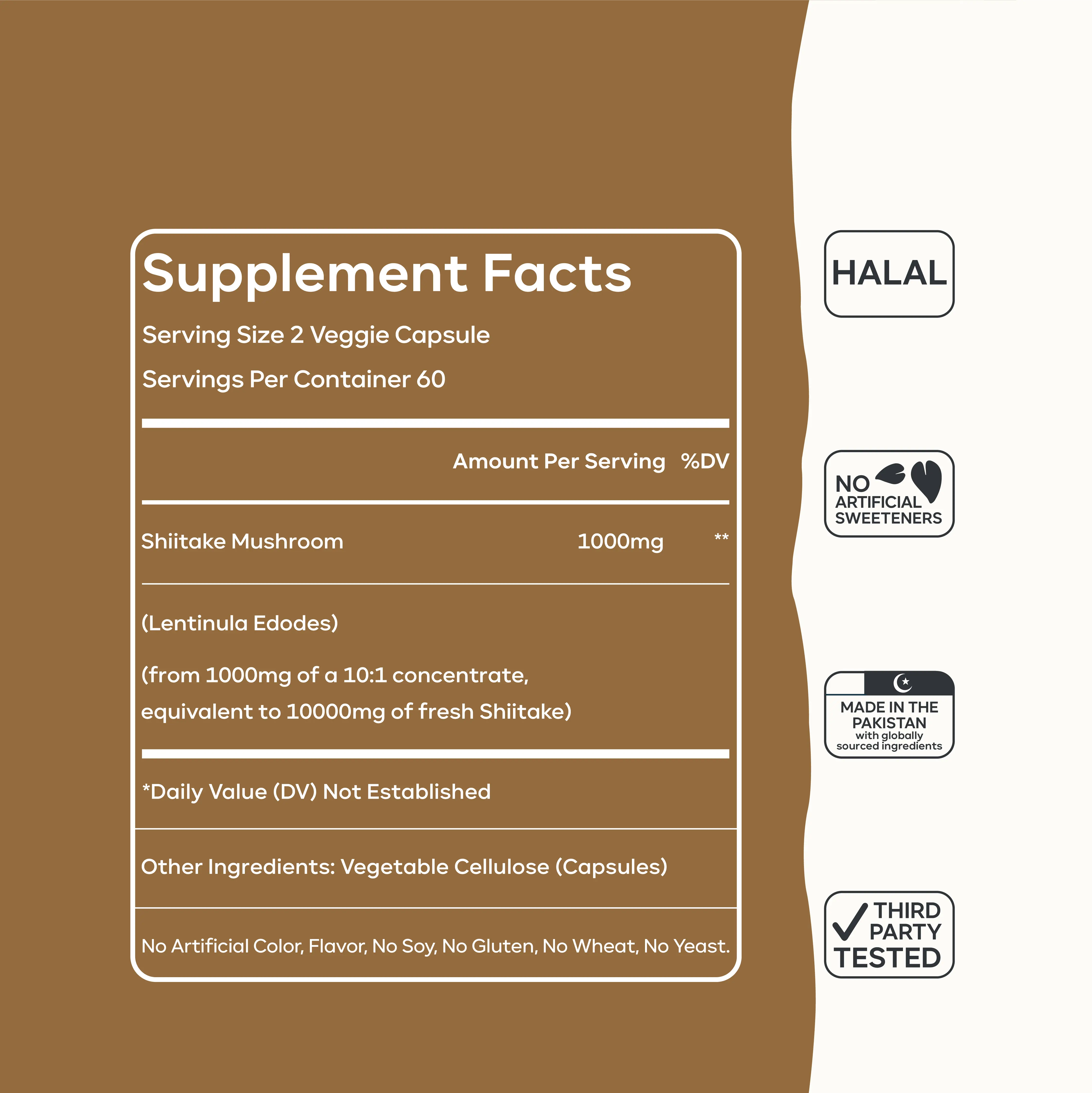 Bio Shiitake Mushroom Capsules – Organic Immune & Wellness Support