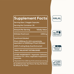 Bio Shiitake Mushroom Capsules – Organic Immune & Wellness Support