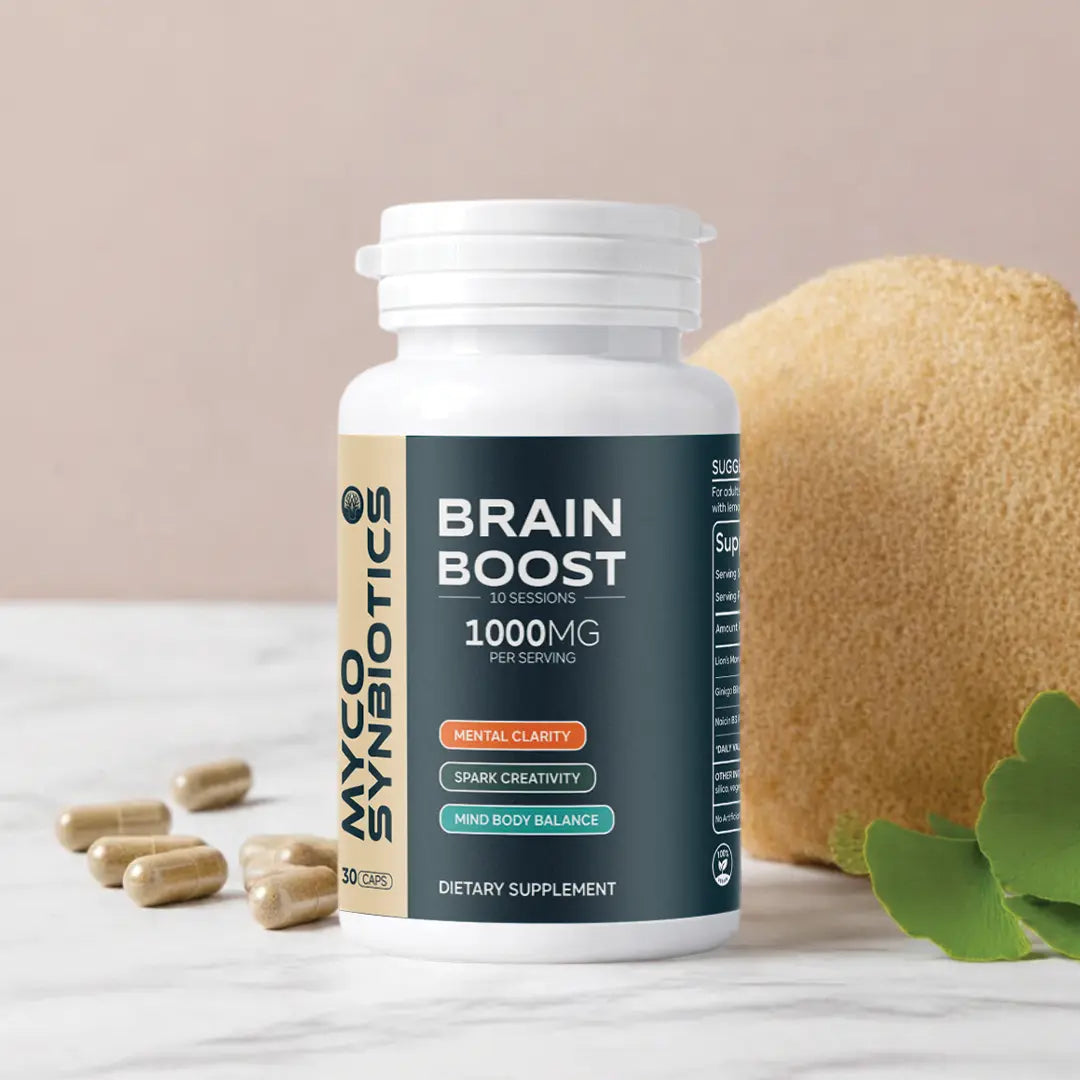 Brain Boost Capsules | Lion's Mane & Ginkgo Biloba for Cognitive Support