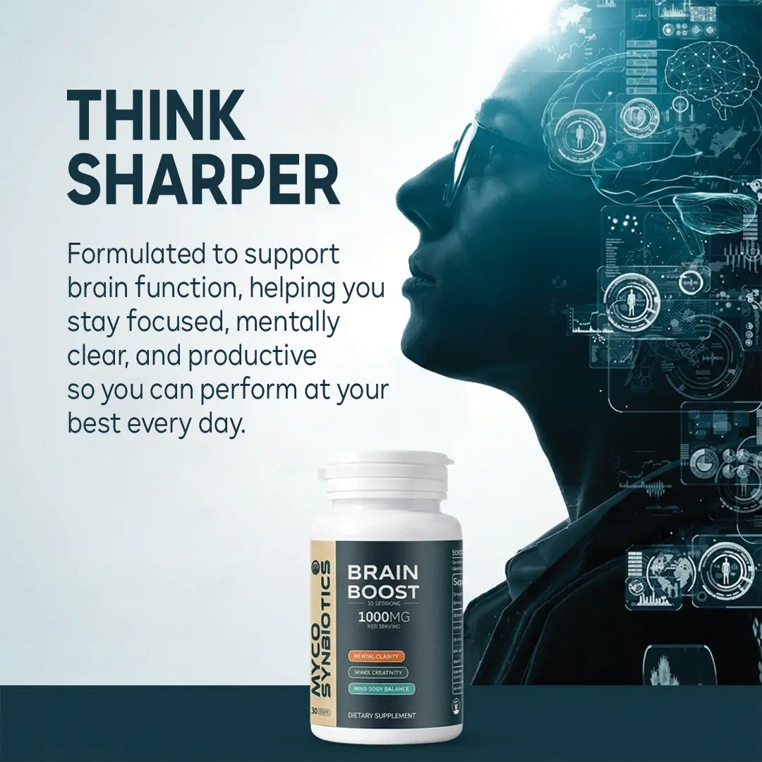 Brain Boost Capsules | Lion's Mane & Ginkgo Biloba for Cognitive Support