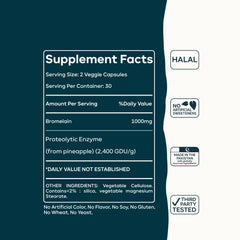 Pineapple Bromelain Capsules | Natural Proteolytic Enzyme for Digestion Support