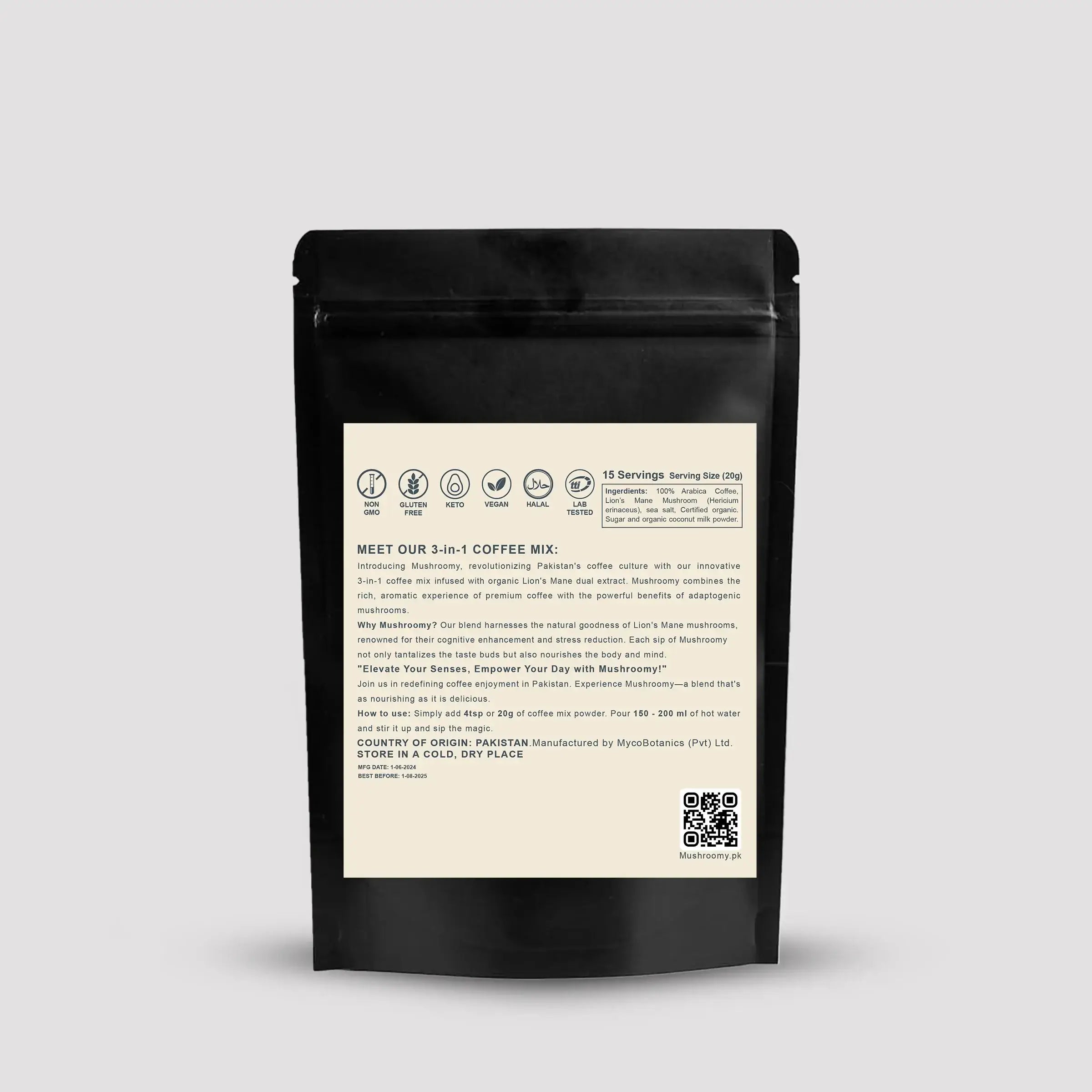 COFFEE MIX - Lion's Mane Mushroom Infused 3 In 1 Organic Coffee