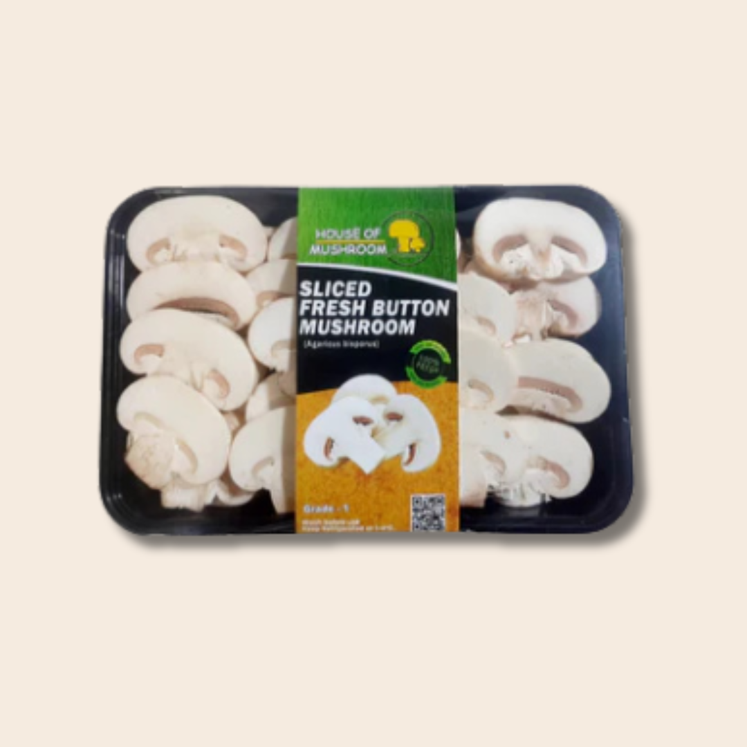 Fresh Sliced White Button Mushroom 200gm