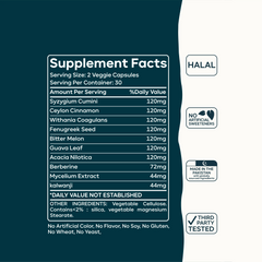 Diabetic Control Mushroom Supplement | Blood Sugar Balance & Energy Boost