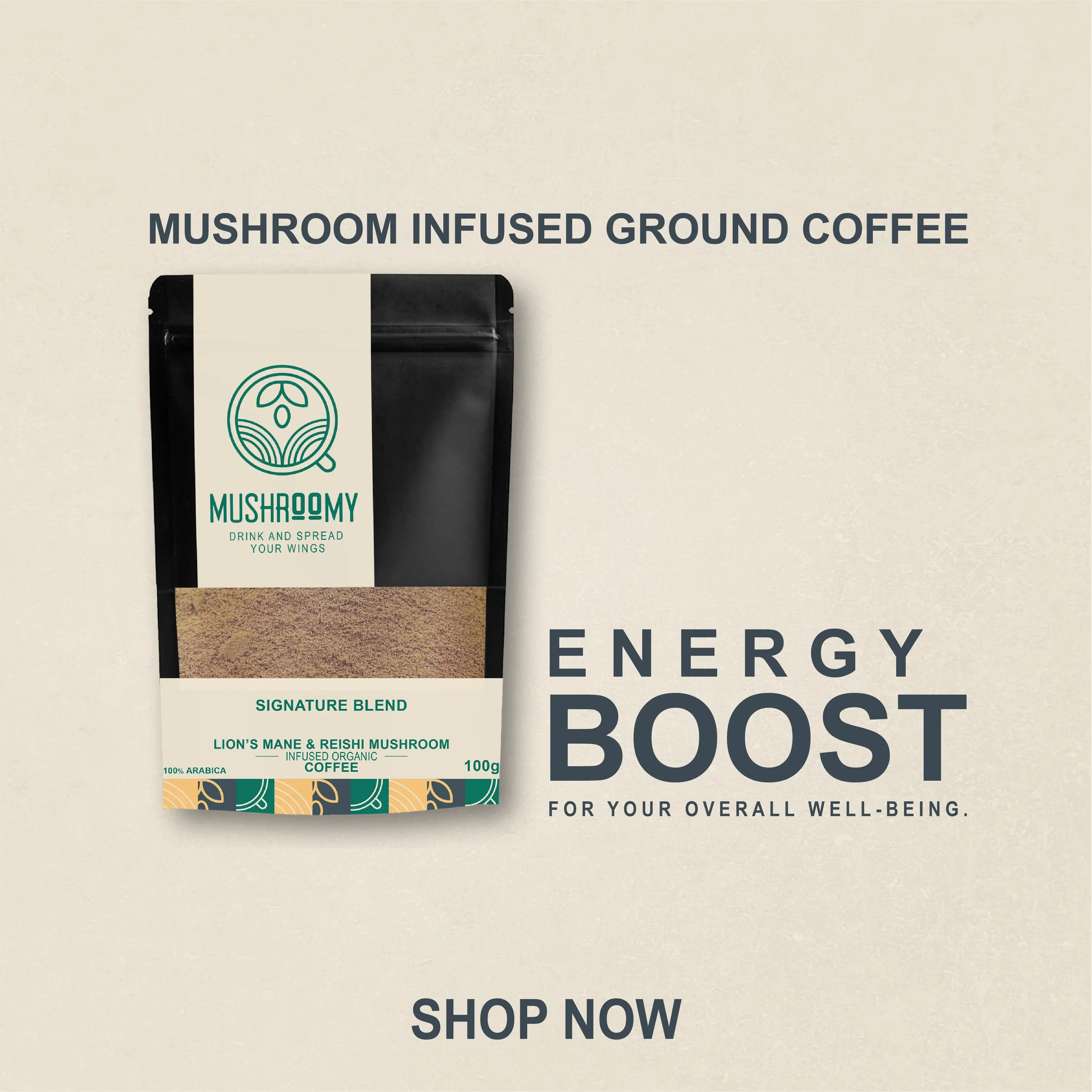 SIGNATURE BLEND - Lion's Mane & Reishi Mushroom Organic Infused Coffee