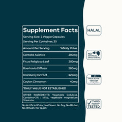 Kidney Support Capsules with Centella Asiatica & Cranberry | Natural Kidney Health