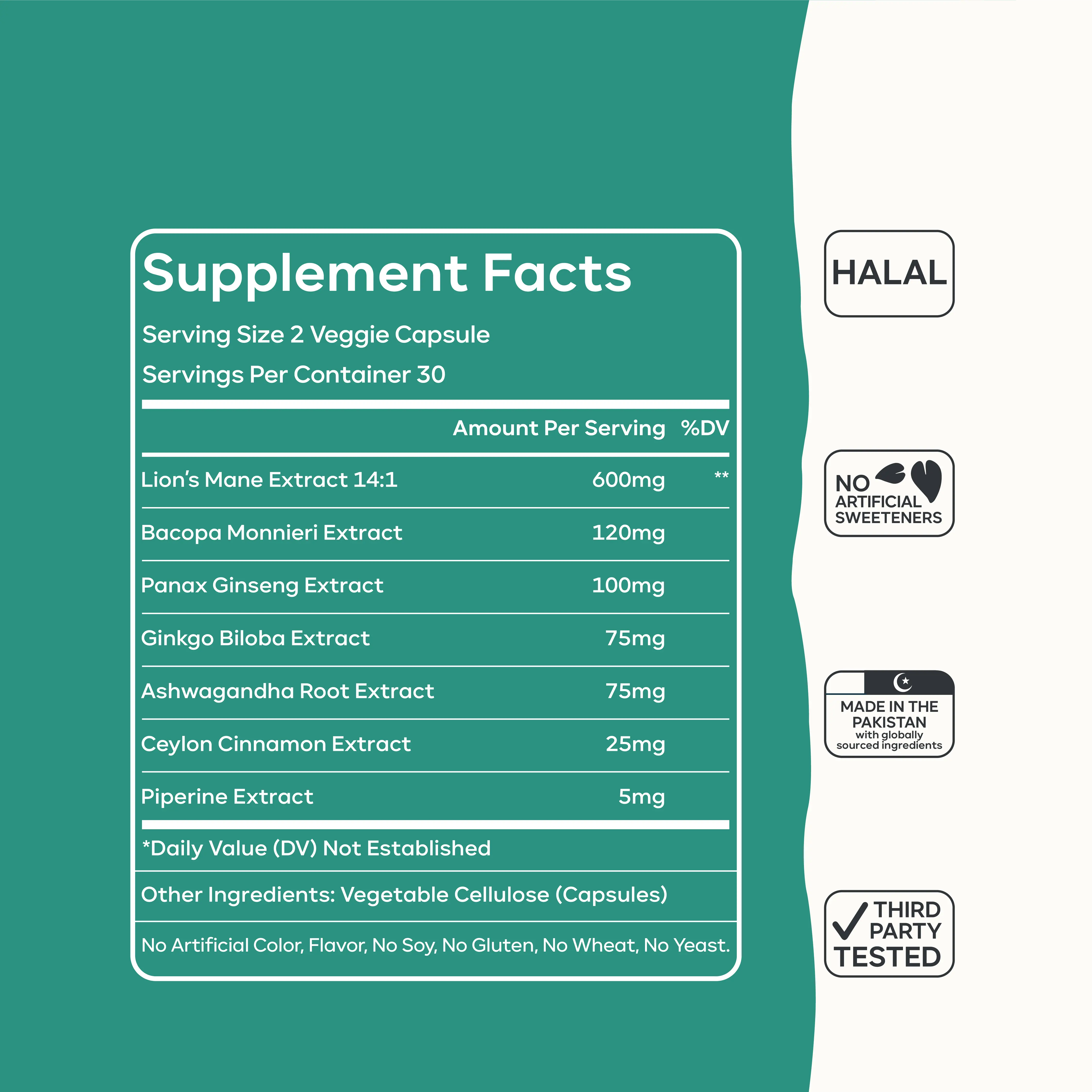 Lion's Mane Mushroom Capsules for Cognitive Support and Mental Clarity