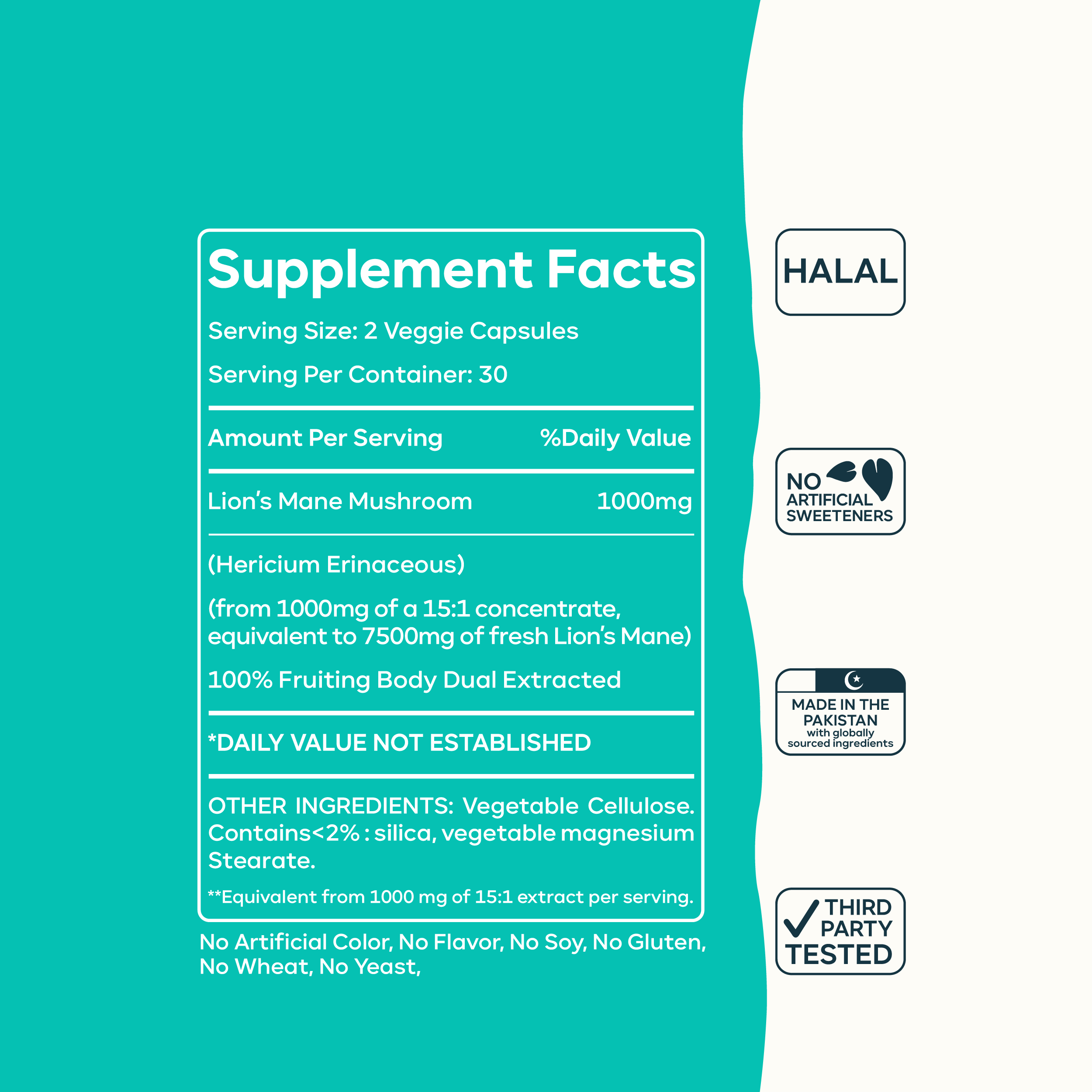 Lion's Mane Mushroom Capsules – Organic Brain-Health Supplement