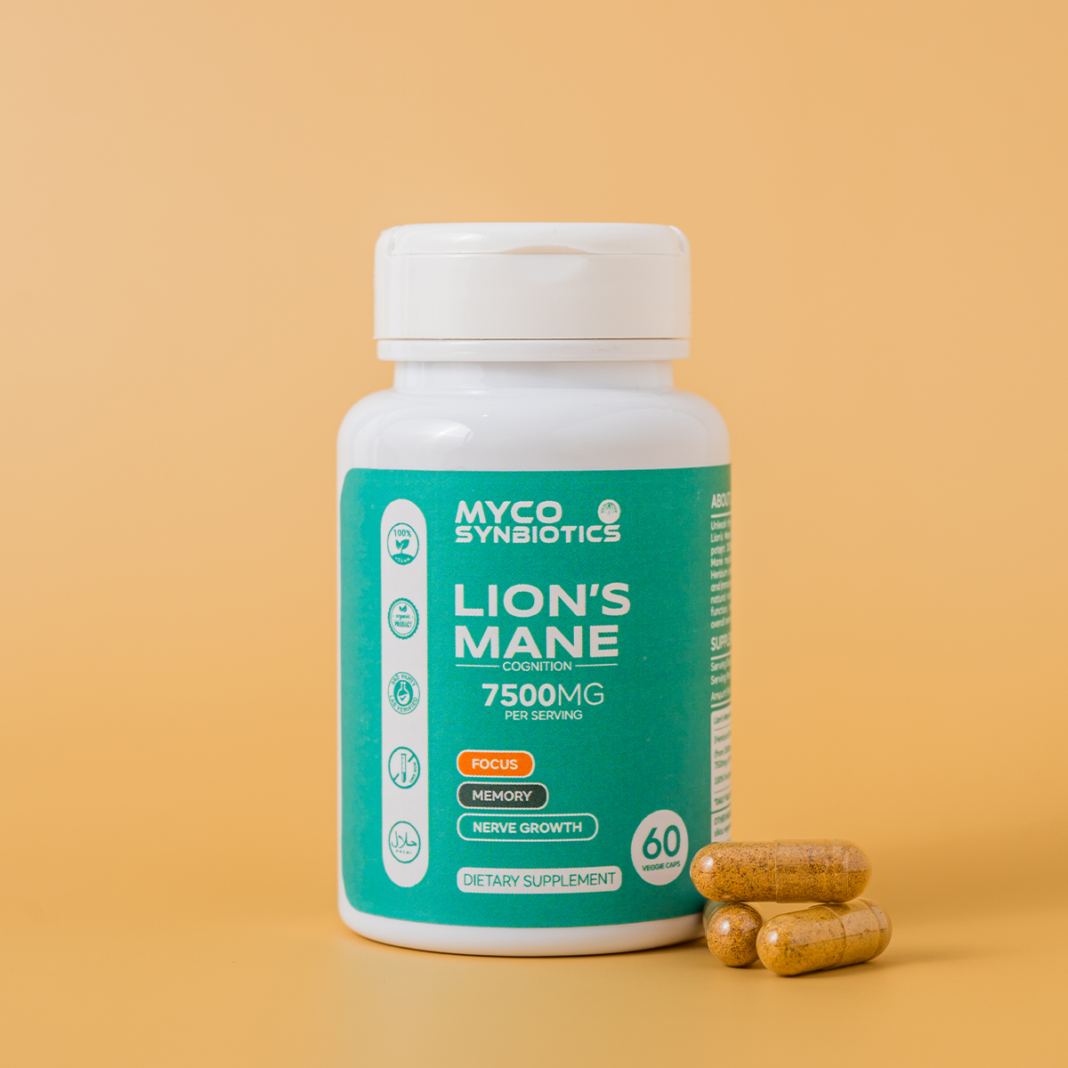 Lion's Mane Mushroom Capsules – Organic Brain-Health Supplement