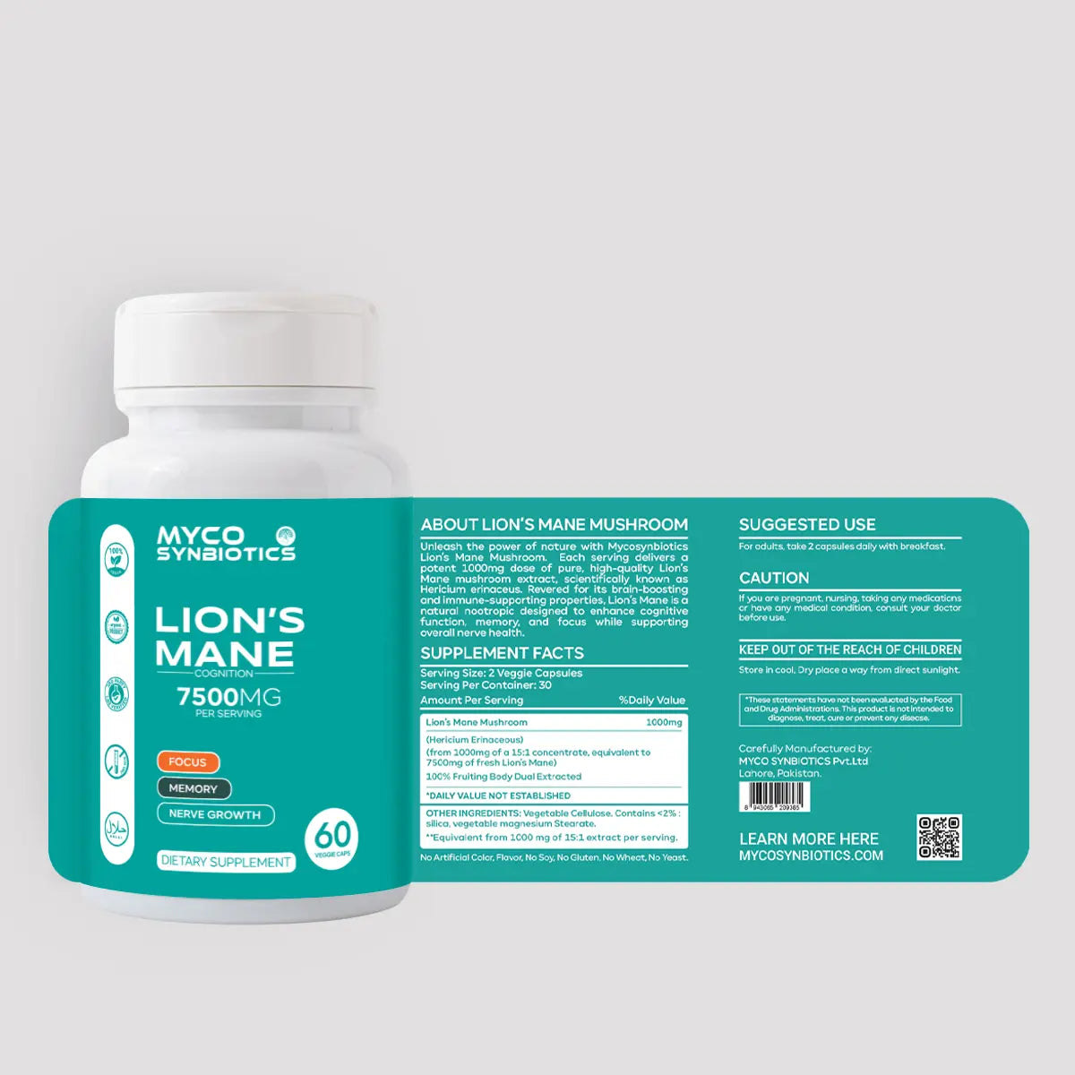 Lion's Mane Mushroom Capsules 3-Pack Bundle | Organic Brain Health Supplement