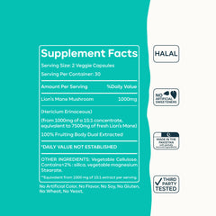 Lion's Mane Mushroom Capsules – Organic Brain-Health Supplement