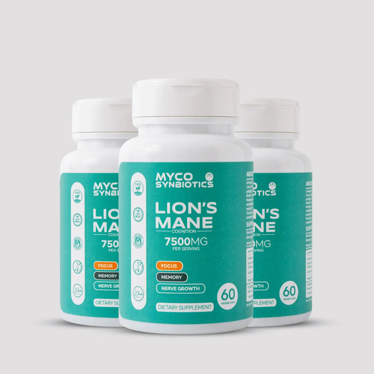 Lion's Mane Mushroom Capsules 3-Pack Bundle | Organic Brain Health Supplement