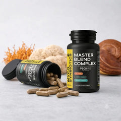 Master Blend Mushroom Complex Capsules – 10 Mushroom & Adaptogen Formula for Brain, Energy & Immunity