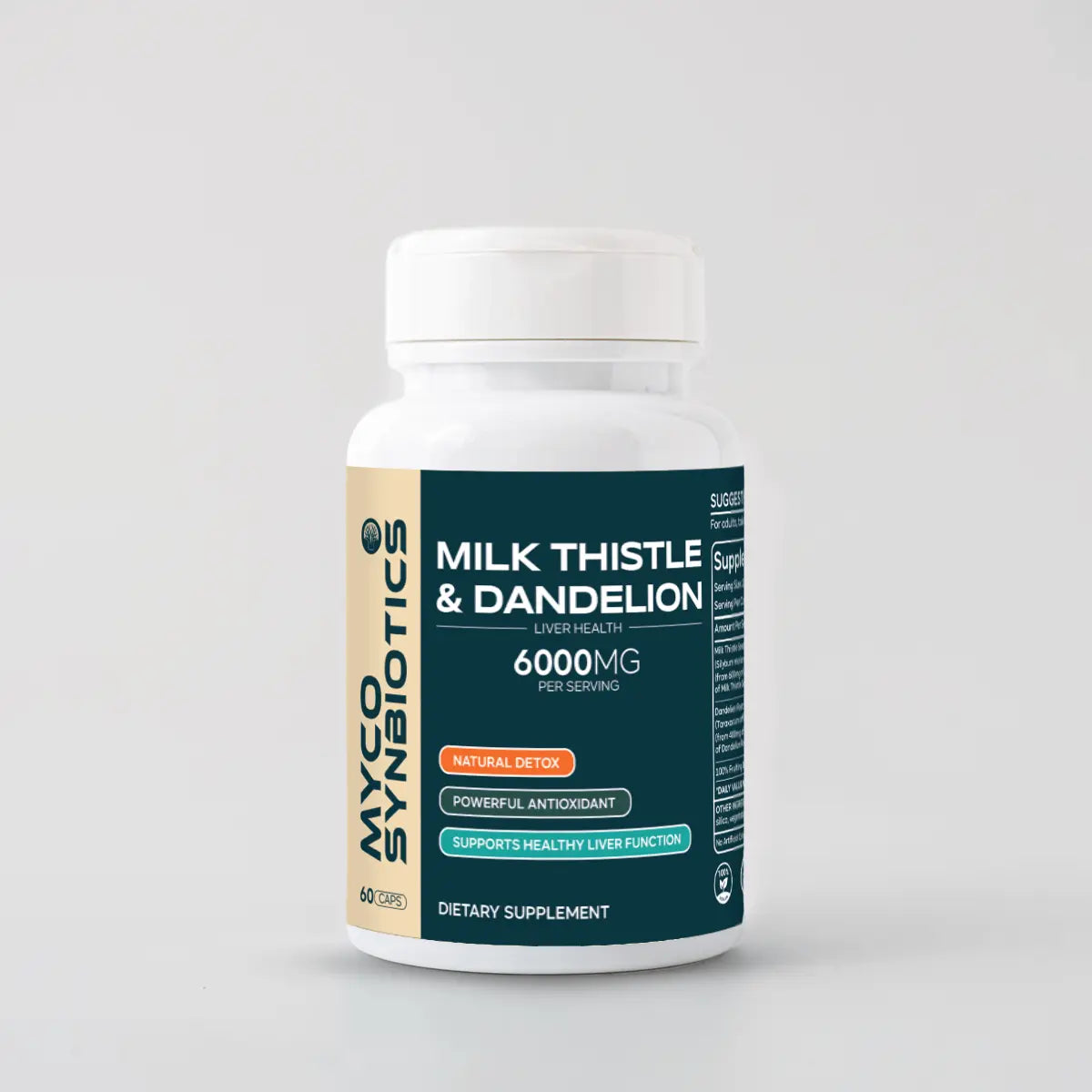 Milk Thistle & Dandelion Root Capsules | Organic Herbal Liver Health Supplement