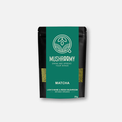 MATCHA - Lion's Mane & Reishi Mushroom Infused Organic Matcha Mix - 100g