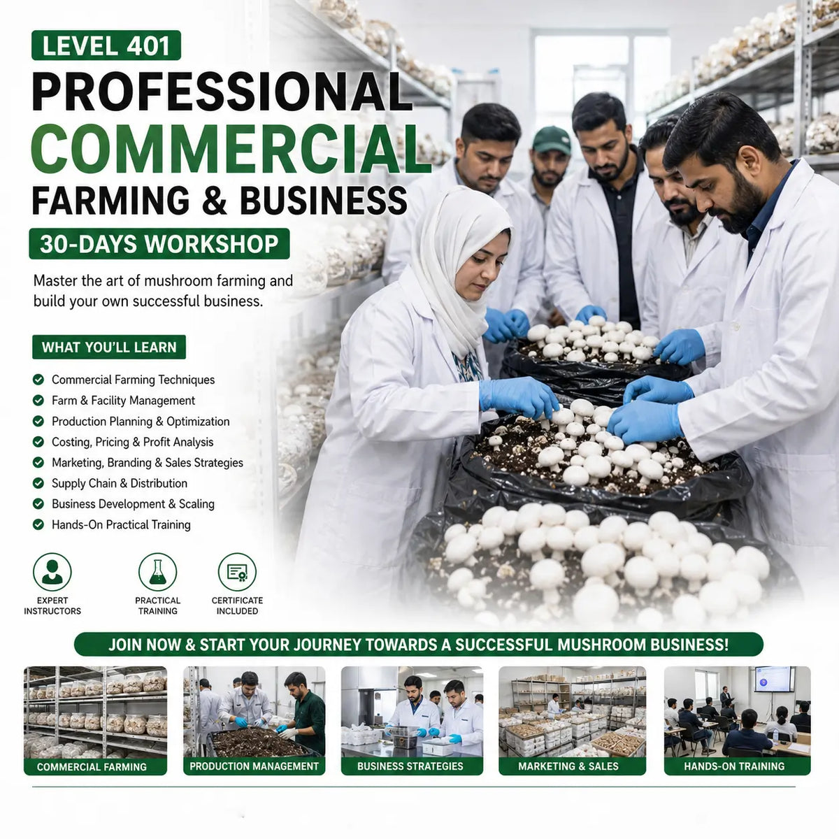 Level 401: Professional – Commercial Farming & Business – 30 Days Workshop