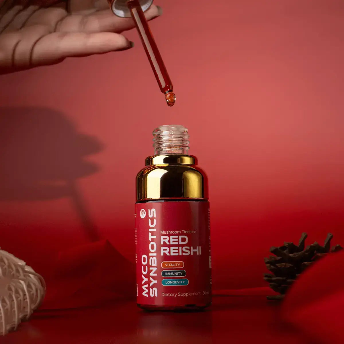 Red Reishi Extract - Tincture 50ml – Organic, Powerful Immune Support