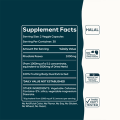 Extra Strength Rhodiola Rosea Capsules – Powerful Support for Stress, Energy & Focus