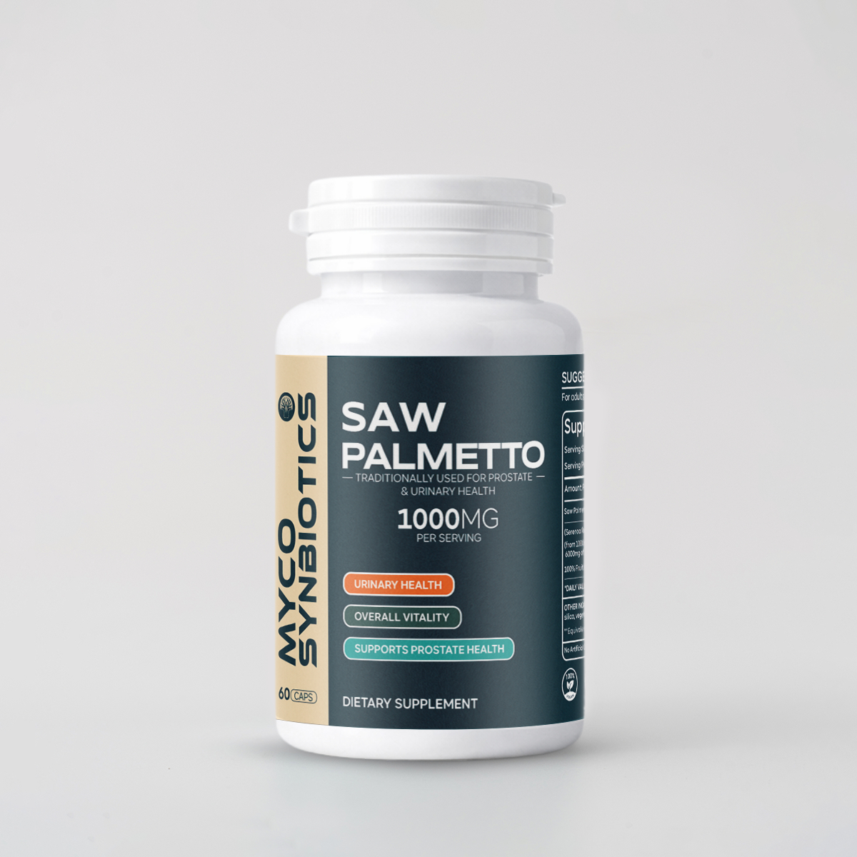 Saw Palmetto Prostate & Urinary Health Support Capsules | Organic Herbal Supplement