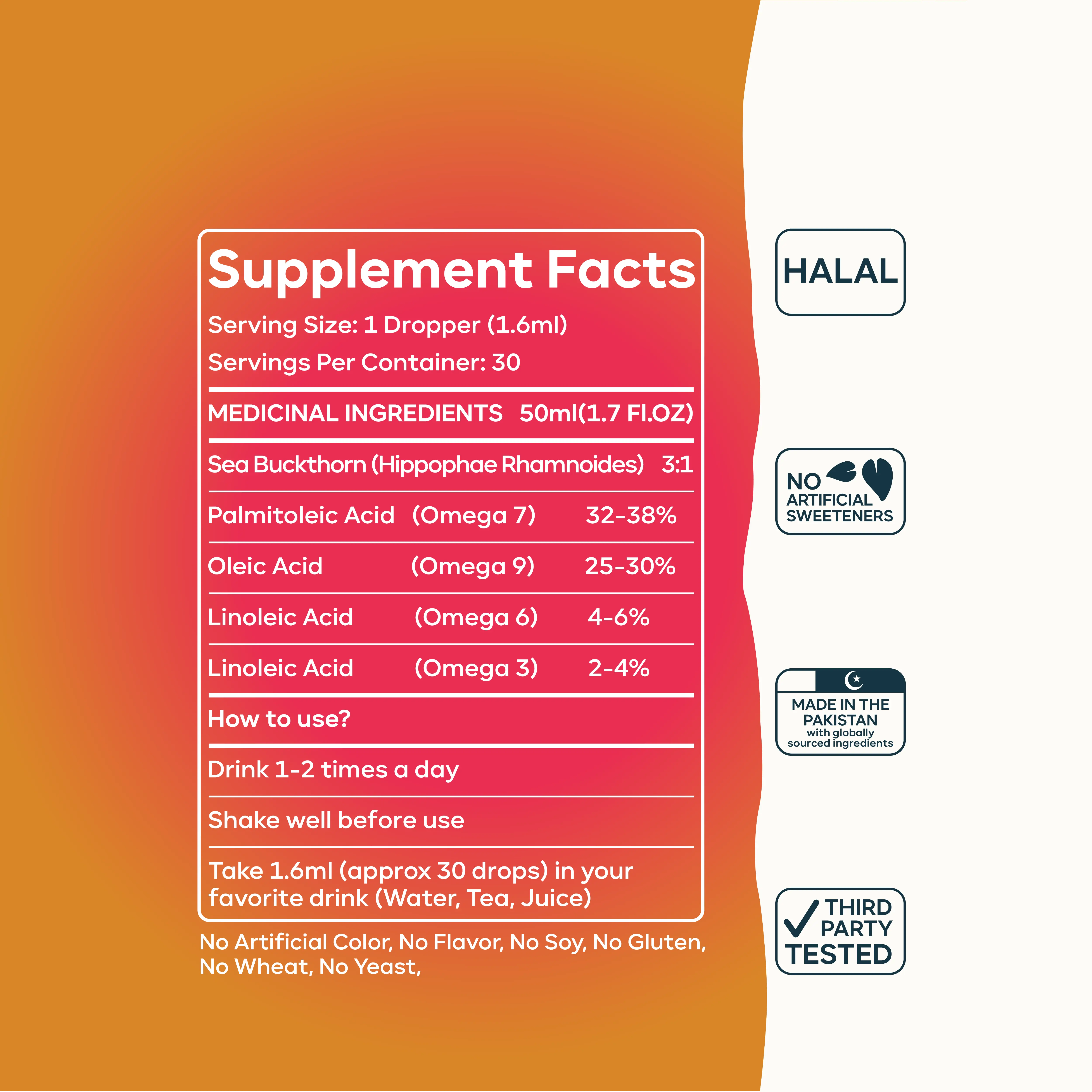 Sea Buckthorn Berry Extract – Organic Herbal Support for Skin, Immunity & Heart Health