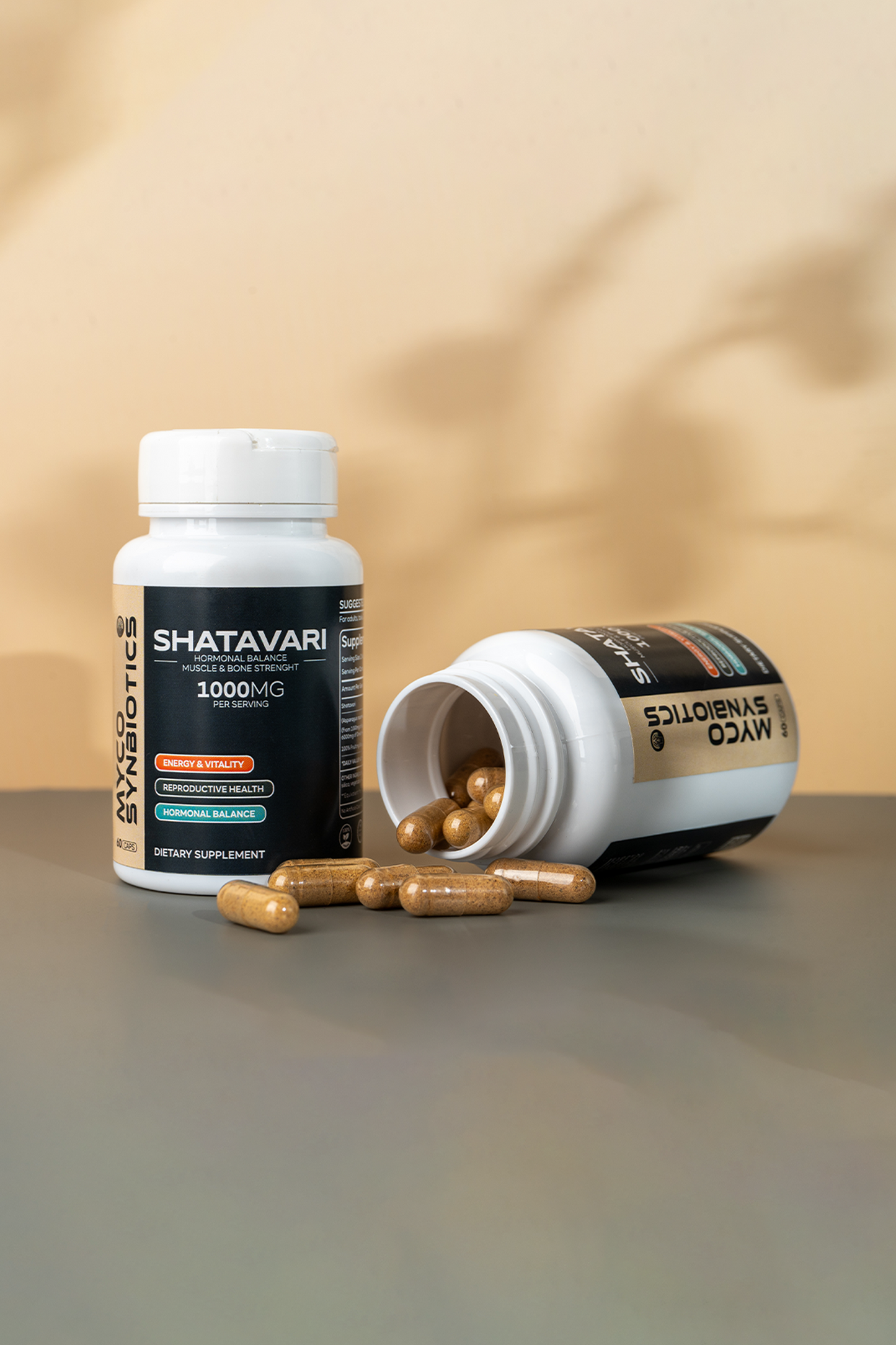 Shatavari Strong Core Bone Support Capsules | Organic Herbal Extract Supplement, 60 Veggie Caps, Women Health Supplement
