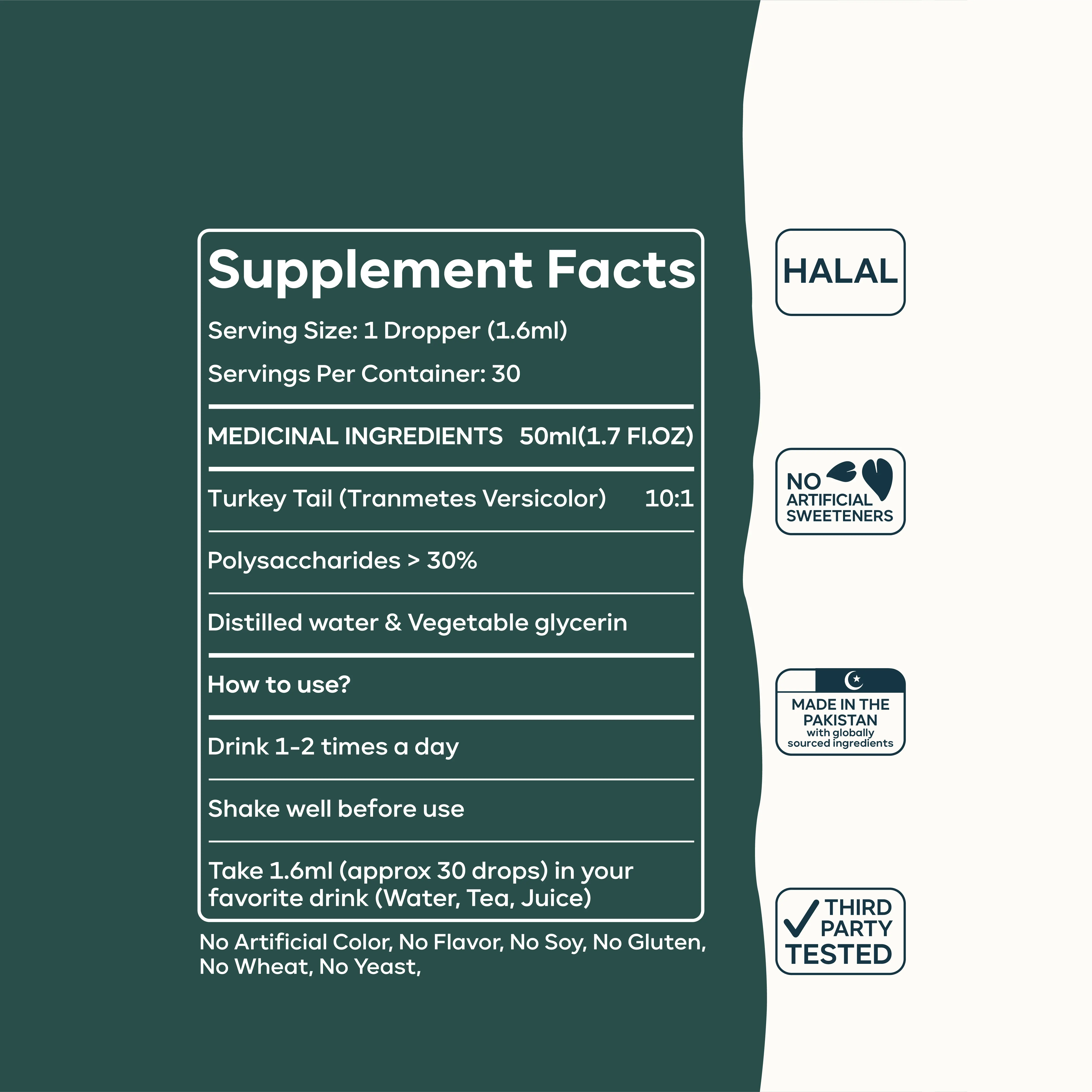 Turkey Tail Mushroom Extract – Organic & Dual Extract for Immune Support