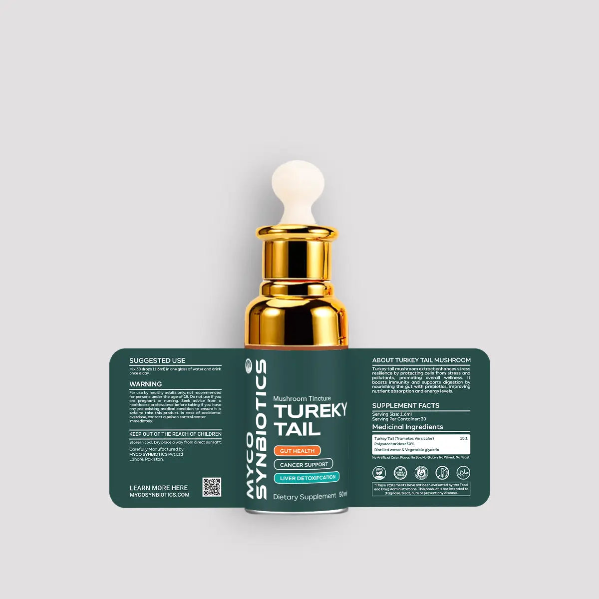Turkey Tail Mushroom Extract – Organic & Dual Extract for Immune Support